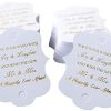 Kingsnow 100 Pack Wedding Ribbon Wand Favor Tags, Ribbon Wand Wedding Send Off Tags Wedding Favor Tags Exit Wand Tags for Wedding Wands