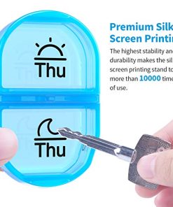 ZIKEE Weekly Pill Organizer 2 Times a Day, AM PM Pill Box with 7 Detachable Pill Case to Hold Medicine, Medication, Vitamins and Fish Oils